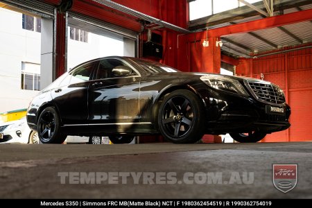 19x8.0 19x9.0 Simmons FR-C Matte Black NCT on Mercedes S-Class