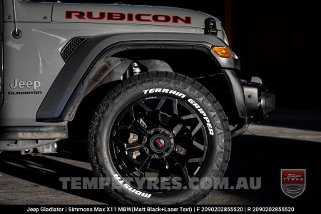 20x9.0 Simmons MAX X11 MBW on Jeep Gladiator