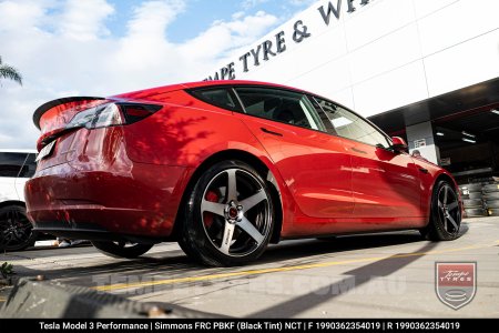 19x8.0 19x9.0 Simmons FR-C Black Tint NCT on Tesla Model 3