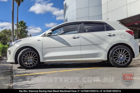 16x7.0 Starcorp Racing L560 HEAT on Kia Rio