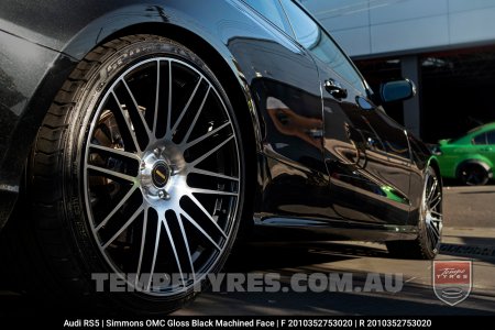 20x8.5 20x10 Simmons OMC Gloss Black Machined Face on Audi RS5