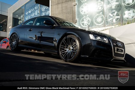 20x8.5 20x10 Simmons OMC Gloss Black Machined Face on Audi RS5