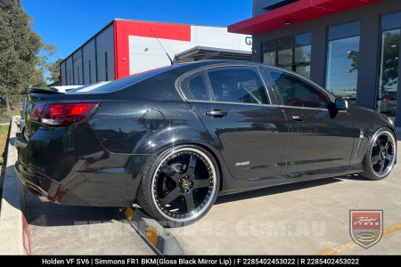 22x8.5 22x9.5 Simmons FR-1 Gloss Black Mirror Lip on Holden Commodore VF