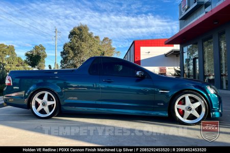 20x8.5 20x9.5 PDXX Cannon Machined Lip Silver on Holden Commodore VE