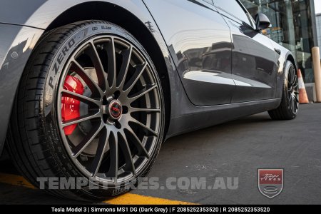 20x8.5 20x10 Simmons MS1 DG on Tesla Model 3