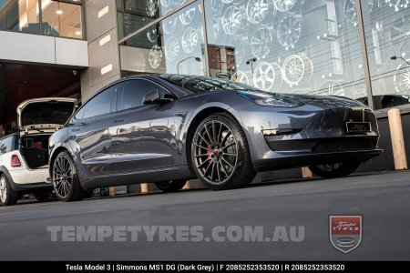 20x8.5 20x10 Simmons MS1 DG on Tesla Model 3