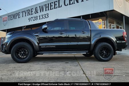 17x9.0 Grudge Offroad F2 Enforcer Satin Black on Ford Ranger