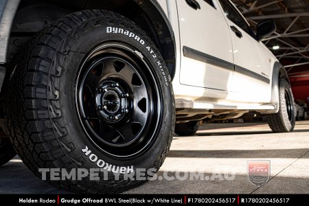 17x8.0 Grudge Offroad BWL Steel on Holden Rodeo