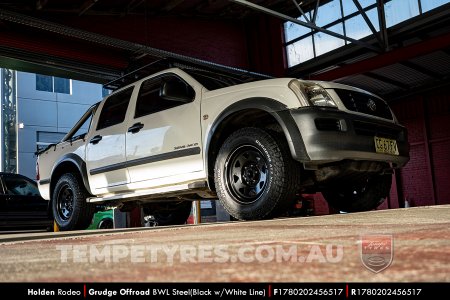 17x8.0 Grudge Offroad BWL Steel on Holden Rodeo