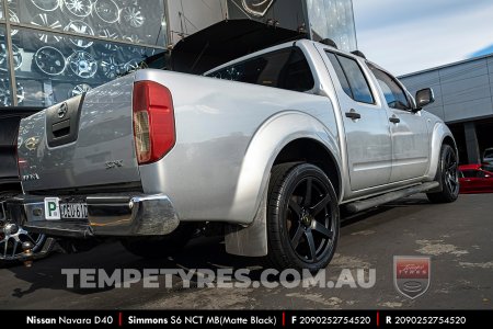 20x9.0 Simmons S6 Matte Black NCT on Nissan Navara D40