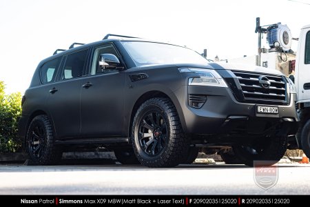 20x9.0 Simmons MAX X09 MBW on Nissan Patrol