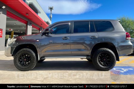 17x9.0 Simmons MAX X11 MBW on Toyota Landcruiser 200 Series