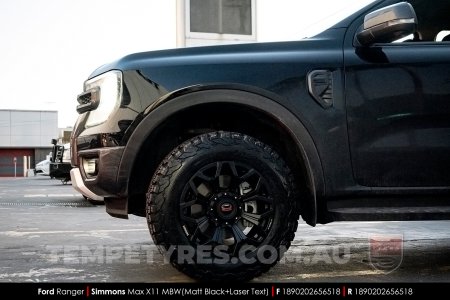 18x9.0 Simmons MAX X11 MBW on Ford Ranger