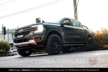 18x9.0 Simmons MAX X11 MBW on Ford Ranger