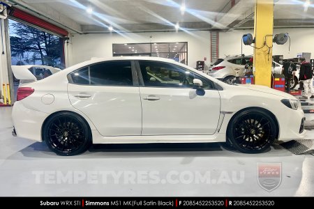 20x8.5 20x10 Simmons MS1 MK on Subaru WRX