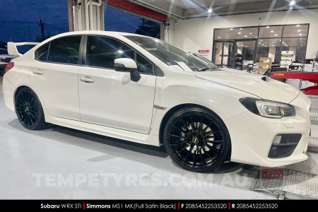 20x8.5 20x10 Simmons MS1 MK on Subaru WRX