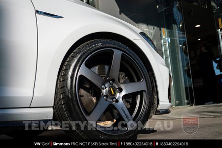 18x8.0 18x9.0 Simmons FR-C Black Tint NCT on VW Golf