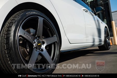 18x8.0 18x9.0 Simmons FR-C Black Tint NCT on VW Golf