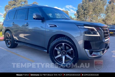 20x9.0 Simmons S6 Black Tint on Nissan Patrol