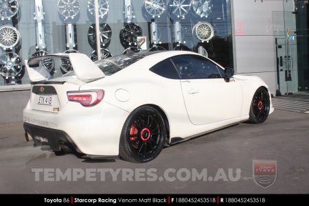 18x8.0 Starcorp Racing VENOM on Toyota 86