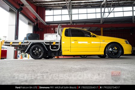 17x8.5 17x9.5 Simmons FR-1 Satin Black on Ford Falcon