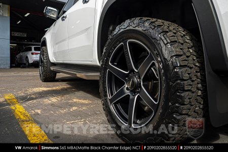 20x9.0 Simmons S6S Matte Black NCT on VW Amarok