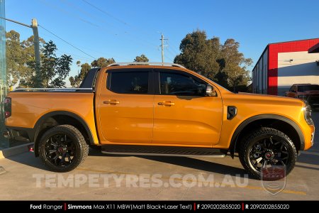 20x9.0 Simmons MAX X11 MBW on Ford Ranger