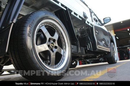 18x8.5 18x9.5 Simmons FR-1 Hyper Dark on Toyota Hilux