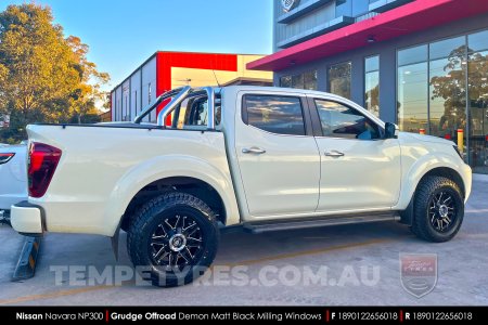 18x9.0 Grudge Offroad DEMON Milling Windows on Nissan Navara NP300