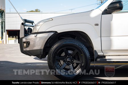 17x9.0 Simmons S6 Matte Black NCT on Toyota Prado