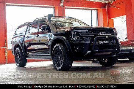 20x9.0 Grudge Offroad F2 Enforcer Satin Black on Ford Ranger