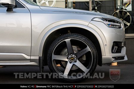 22x9.5 Simmons FR-C Black Tint NCT on Volvo XC90