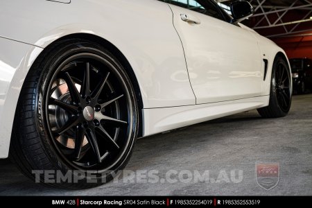 19x8.5 Starcorp Racing SR04 Satin Black on BMW 4 Series