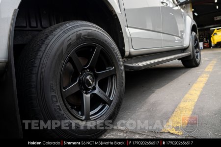 17x9.0 Simmons S6 Matte Black NCT on Holden Colorado