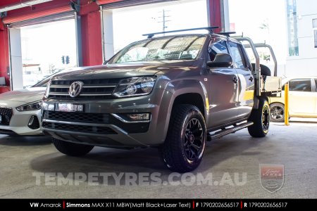 17x9.0 Simmons MAX X11 MBW on VW Amarok