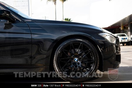 19x8.0 1357 BMGT Black on BMW 3 Series