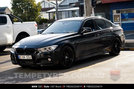 19x8.0 1357 BMGT Black on BMW 3 Series