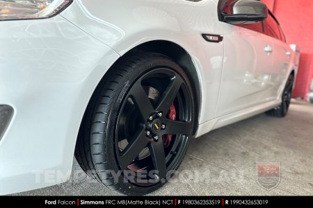 19x8.0 19x9.0 Simmons FR-C Matte Black NCT on Ford Falcon