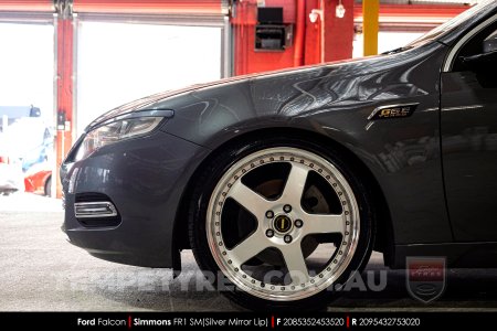 20x8.5 20x9.5 Simmons FR-1 Silver on Ford Falcon