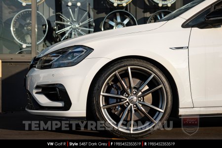 19x8.5 Style 5487 Dark Grey on VW Golf R