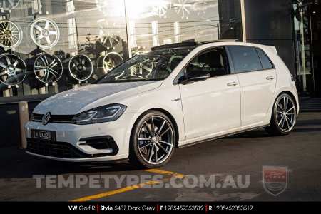 19x8.5 Style 5487 Dark Grey on VW Golf R