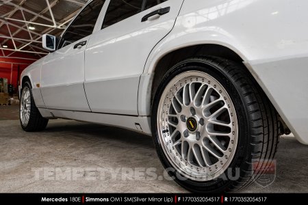 17x7.0 17x8.5 Simmons OM-1 Silver on MERCEDES C-CLASS