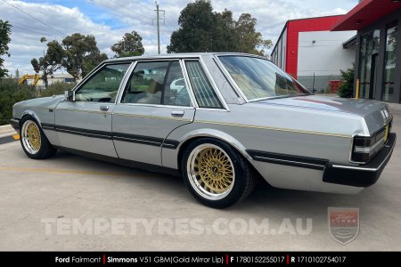 17x8.0 17x10 Simmons V51 GBM on Ford Fairmont