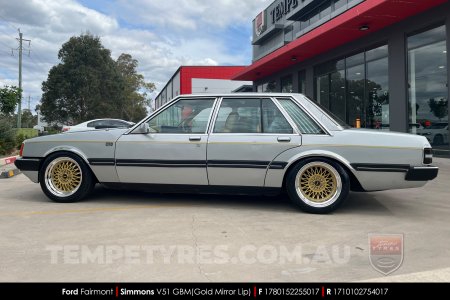 17x8.0 17x10 Simmons V51 GBM on Ford Fairmont