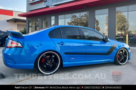 22x8.5 22x9.5 Simmons FR-1 Gloss Black Mirror Lip on Ford Falcon