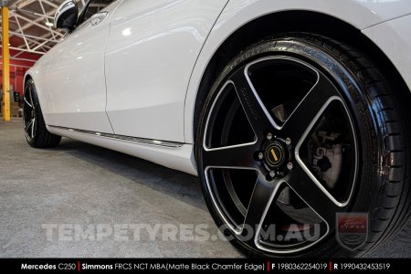 19x8.0 19x9.0 Simmons FR-CS Matte Black NCT on Mercedes C-Class