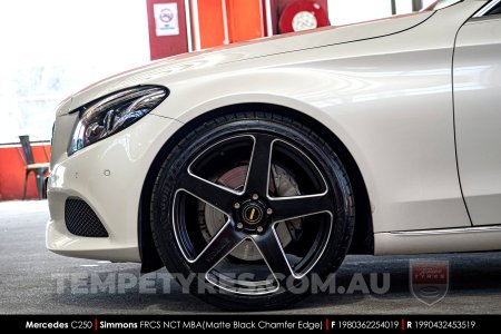 19x8.0 19x9.0 Simmons FR-CS Matte Black NCT on Mercedes C-Class