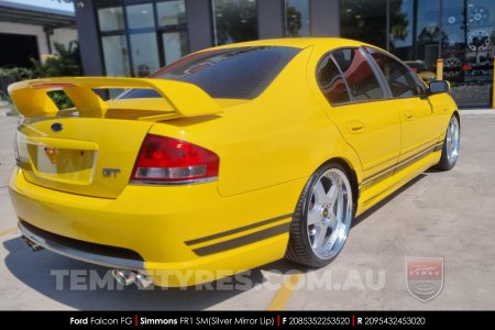 20x8.5 20x9.5 Simmons FR-1 Silver on Ford Falcon