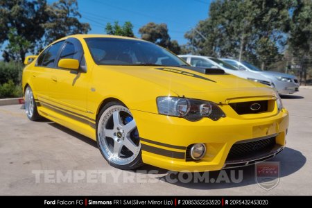 20x8.5 20x9.5 Simmons FR-1 Silver on Ford Falcon