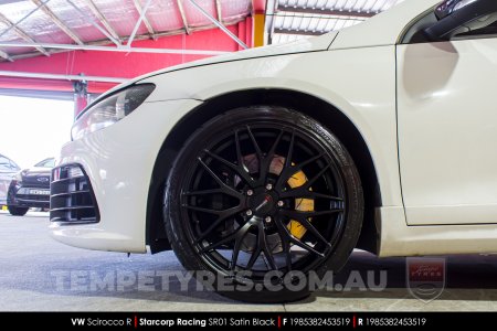 19x8.5 Starcorp Racing SR01 Satin Black on VW Scirocco